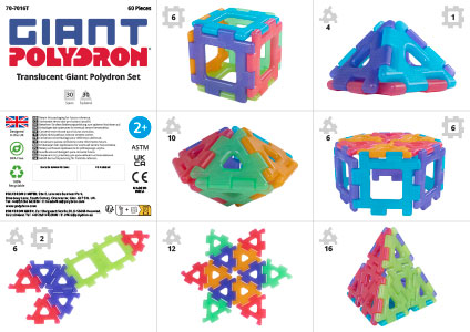 70-7016T Translucent Giant Polydron Guide