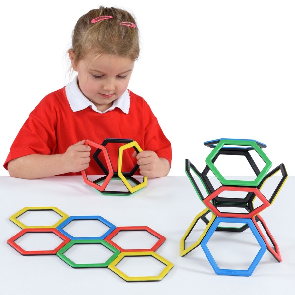 Magnetic Polydron Hexagon Set